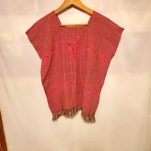 Mexican Handwoven Pullover Peasant Boho Top